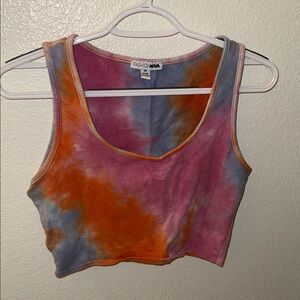 Fashion Nova Multicolor Tie-Dye Crop Top